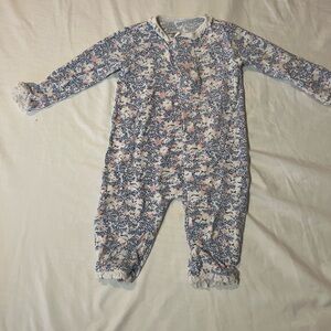 Magnetic Me Blue and Pink Floral Baby Onesie